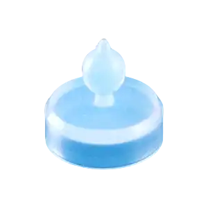 Autosampler Vial Caps, PFA, Knob, 9 mm Height, 16 mm Outer Diameter (for 105097-105197-105297 Coded Vitlab Autosampler Vials)